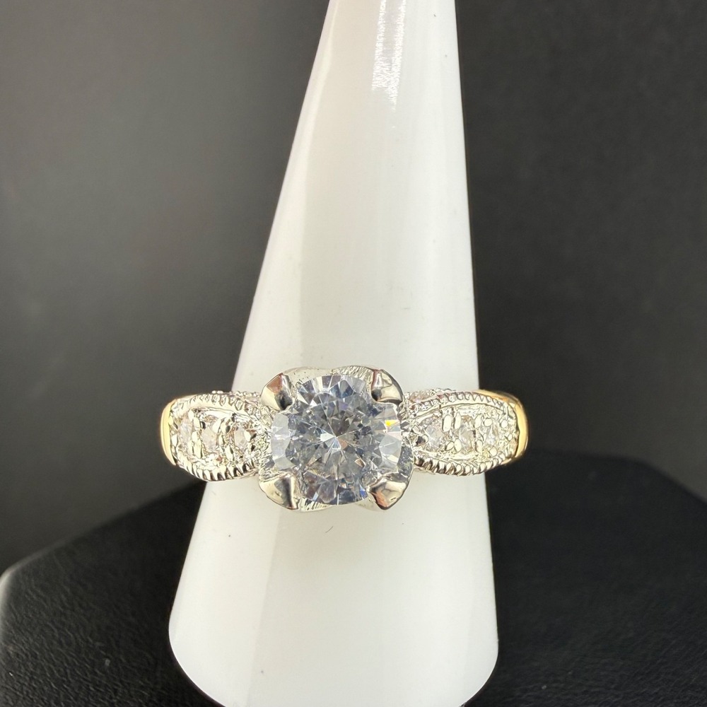 Signed Sterling Silver Cocktail Ring Size 10.75